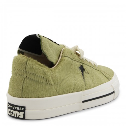 ACID GREEN LEATHER SNEAKERS