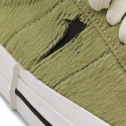 ACID GREEN LEATHER SNEAKERS