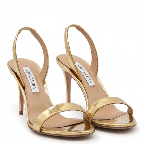 GOLD TONE LEATHER SANDALS