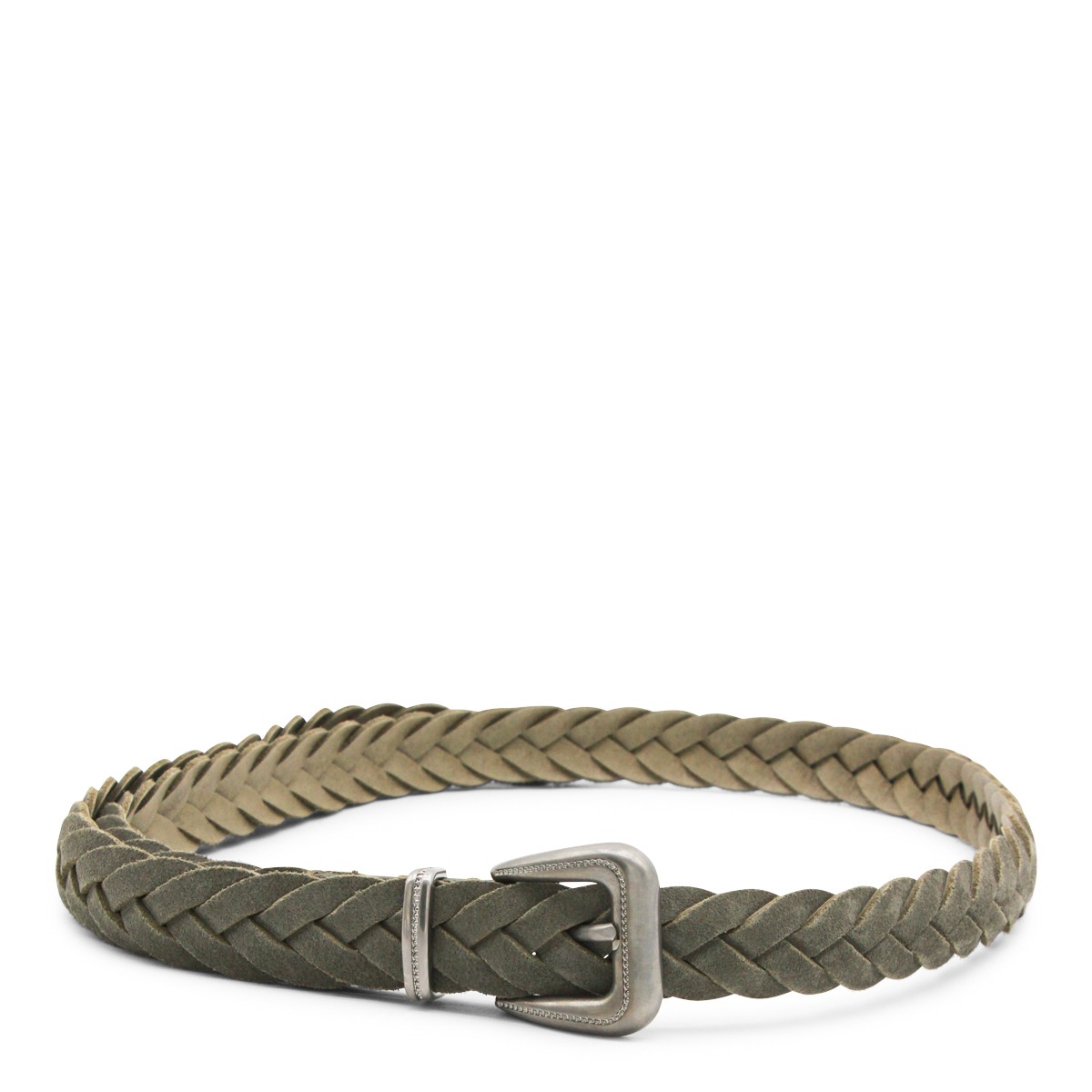 OLIVE GREEN LEATHER BELT