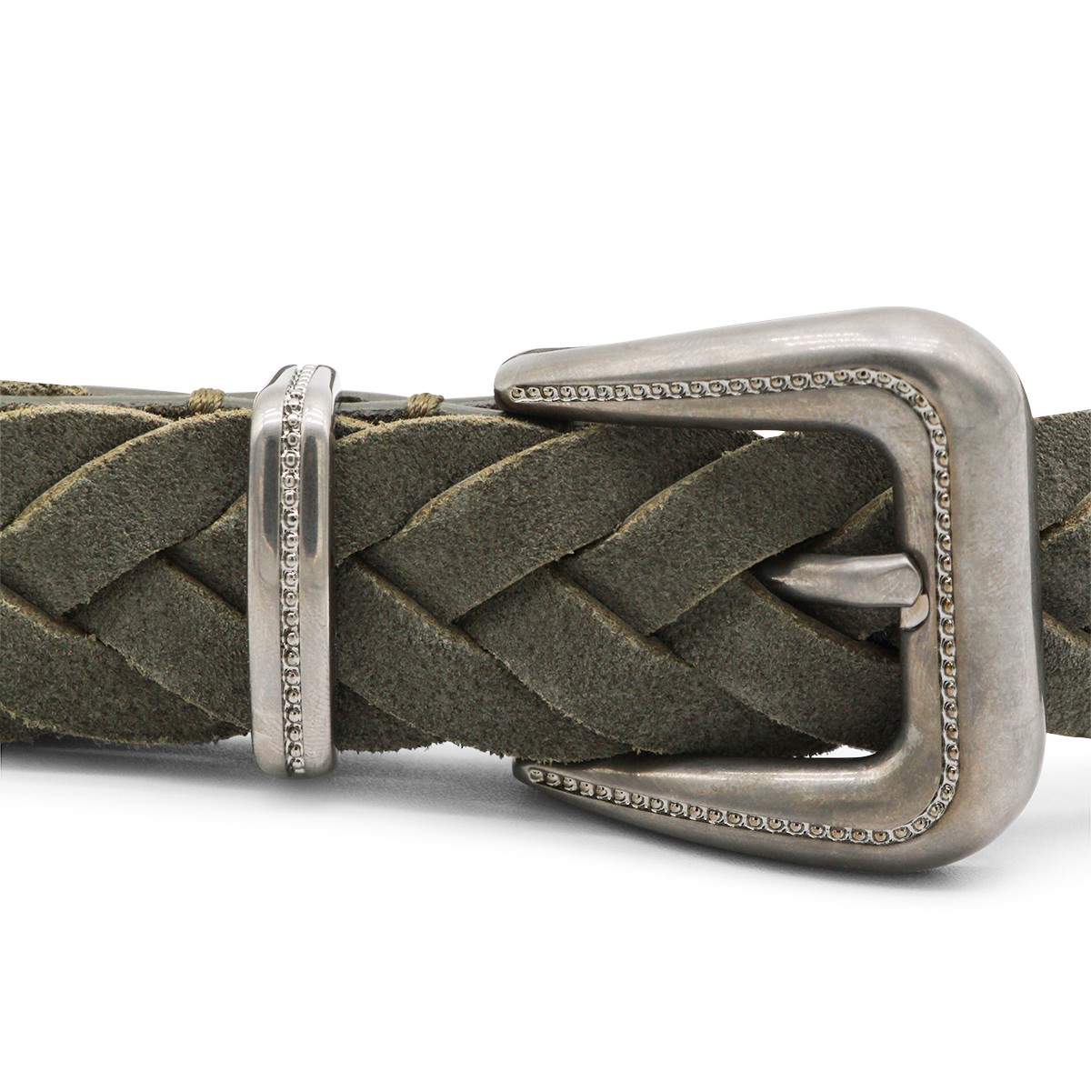 OLIVE GREEN LEATHER BELT