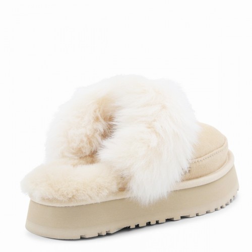 BEIGE DISQUETTE CHALET FLATS