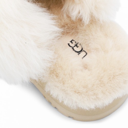 BEIGE DISQUETTE CHALET FLATS