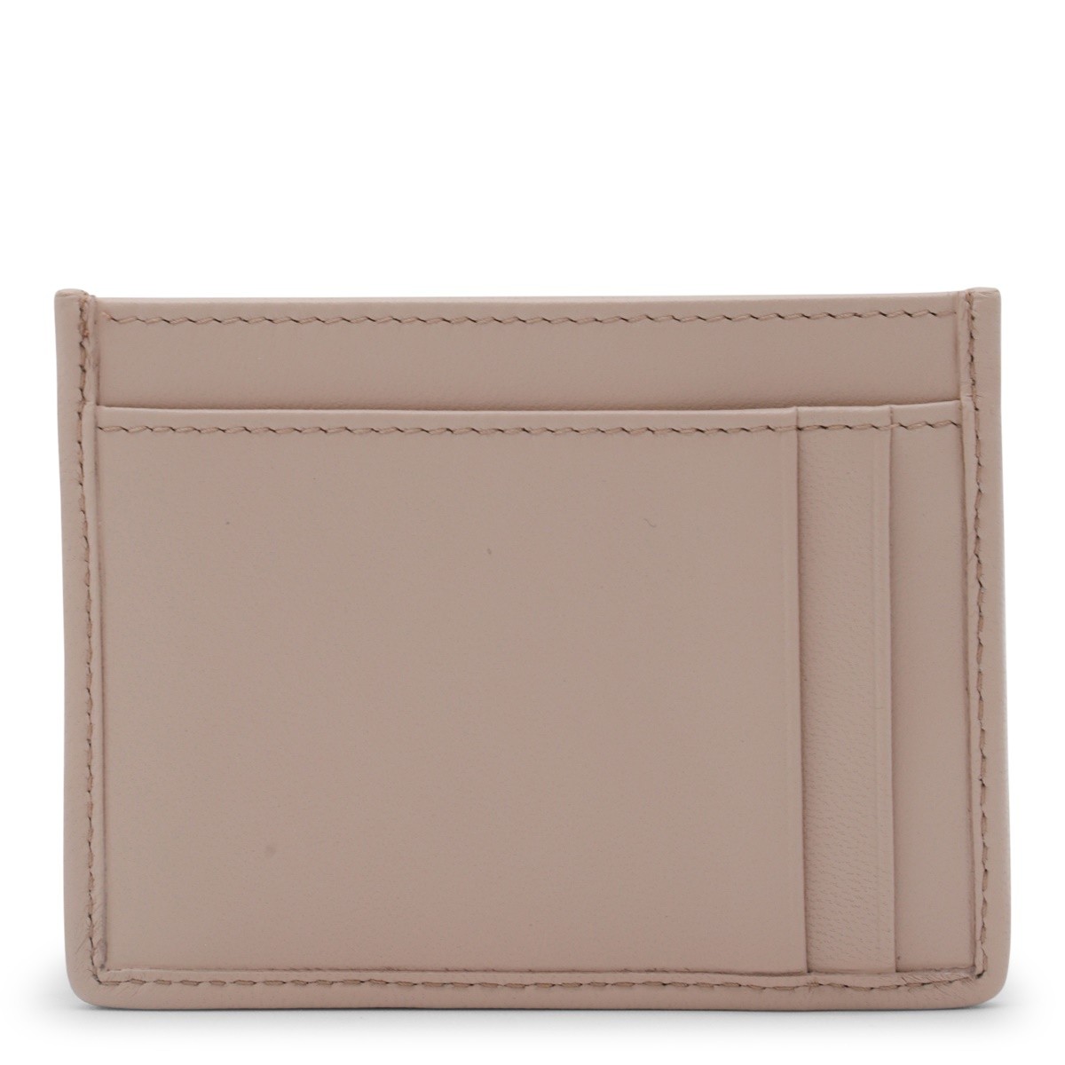 BEIGE LEATHER CARD HOLDER