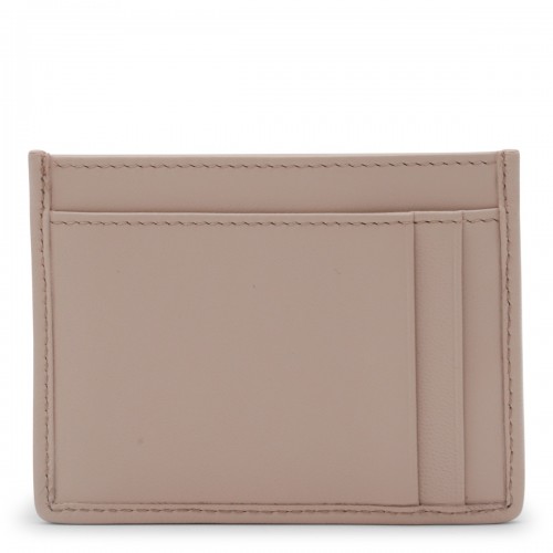 BEIGE LEATHER CARD HOLDER
