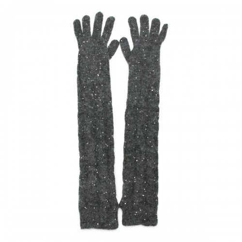 DARK GREY WOOL GLOVES