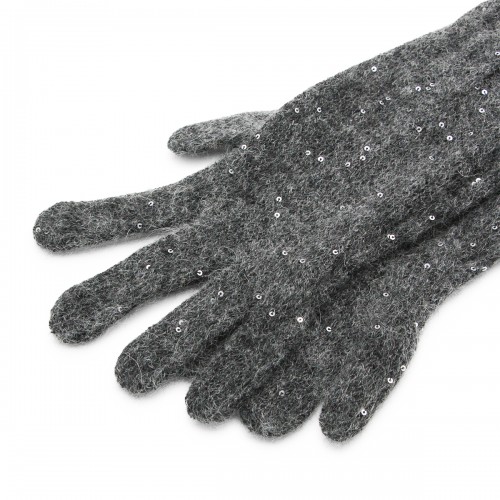 DARK GREY WOOL GLOVES 2