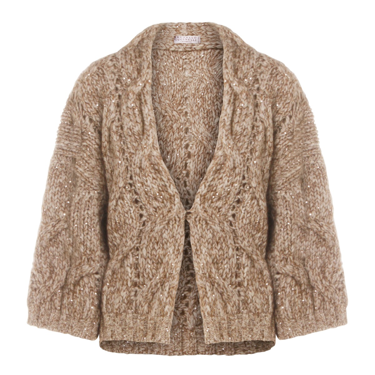 BROWN WOOL BLEND KNITWEAR