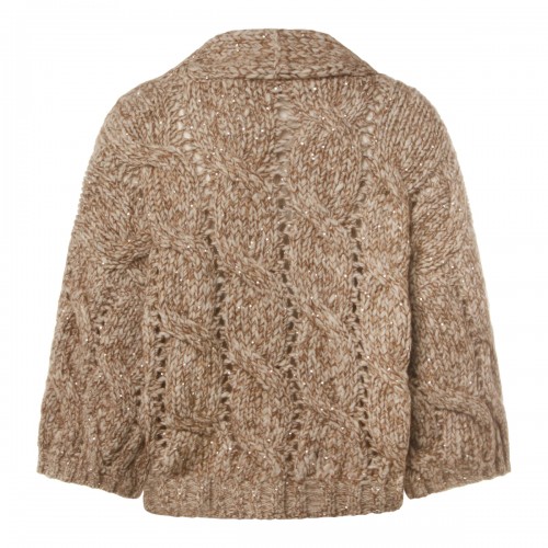 BROWN WOOL BLEND KNITWEAR 2