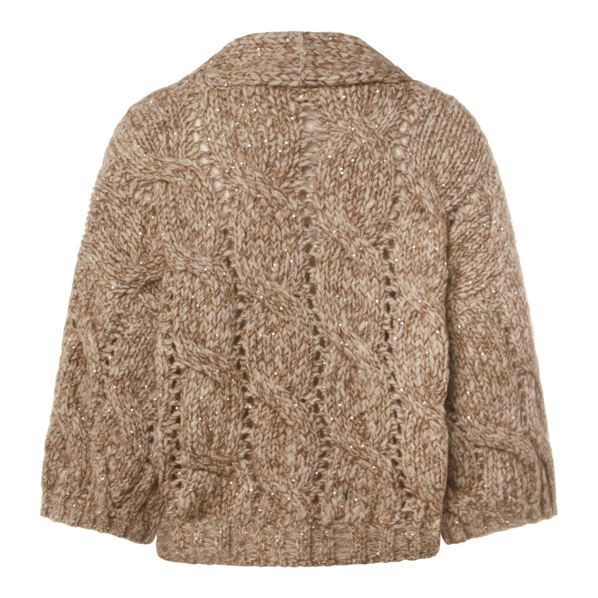 BROWN WOOL BLEND KNITWEAR