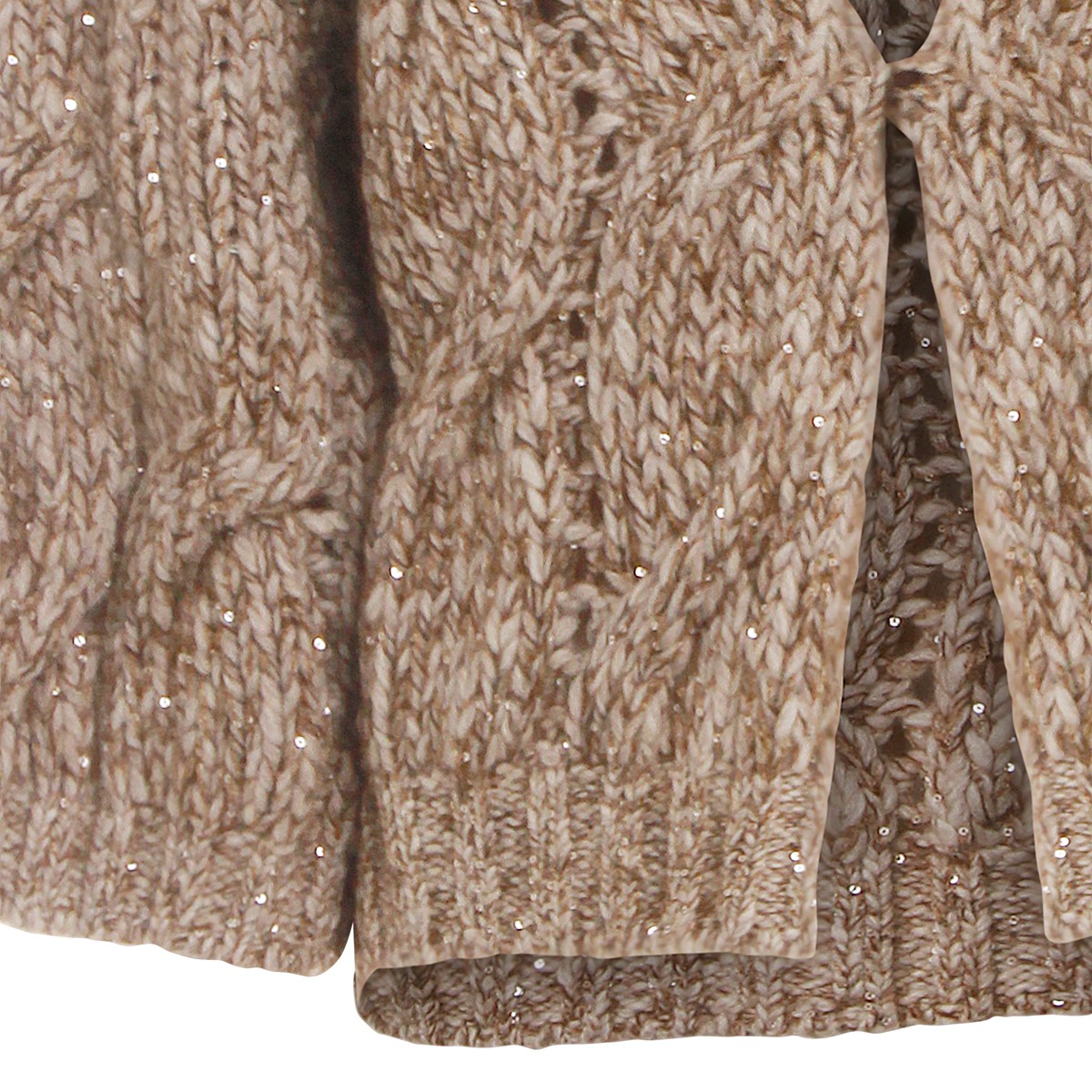 BROWN WOOL BLEND KNITWEAR