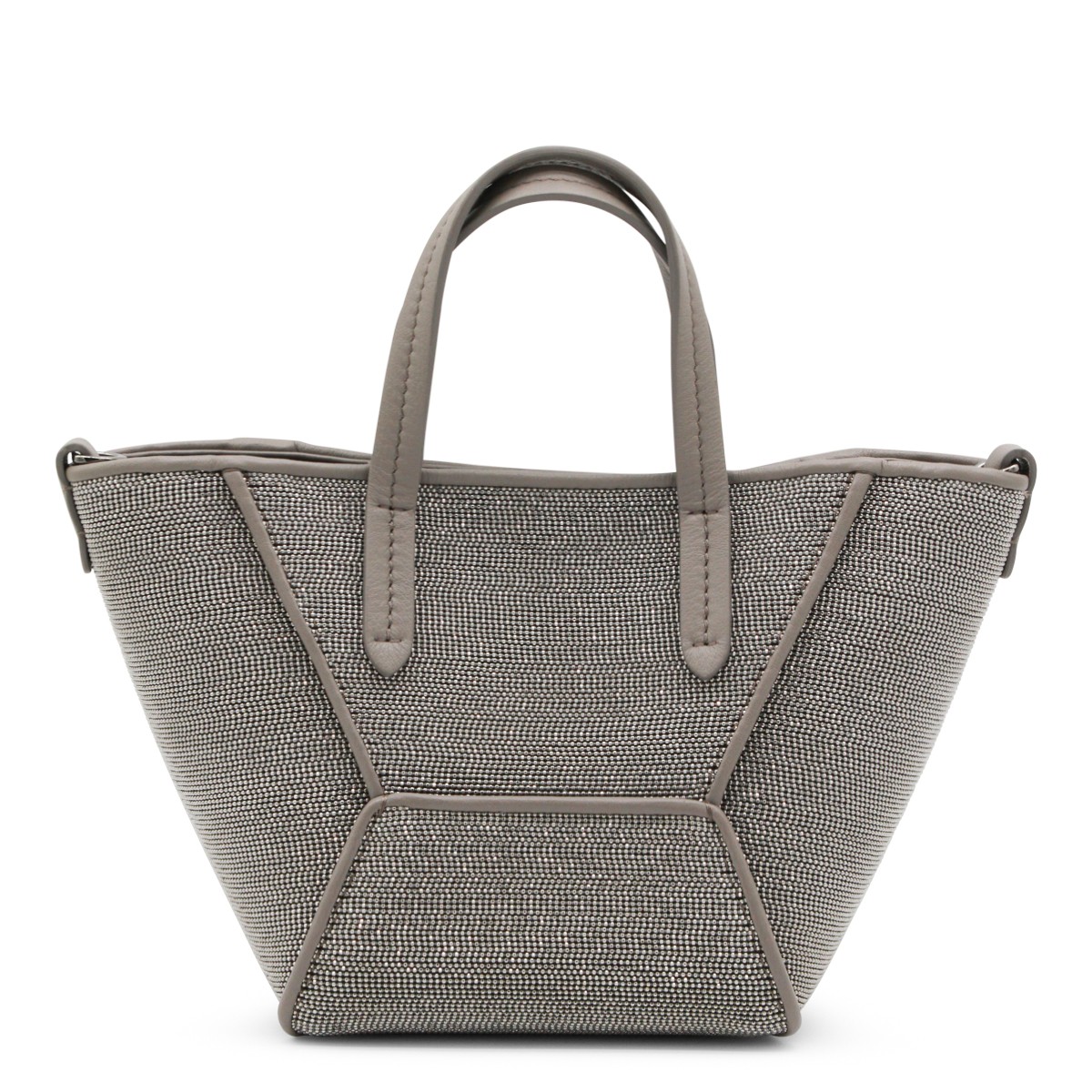 GREY LEATHER CROSSBODY BAG