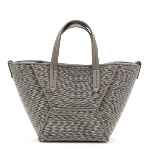 GREY LEATHER CROSSBODY BAG