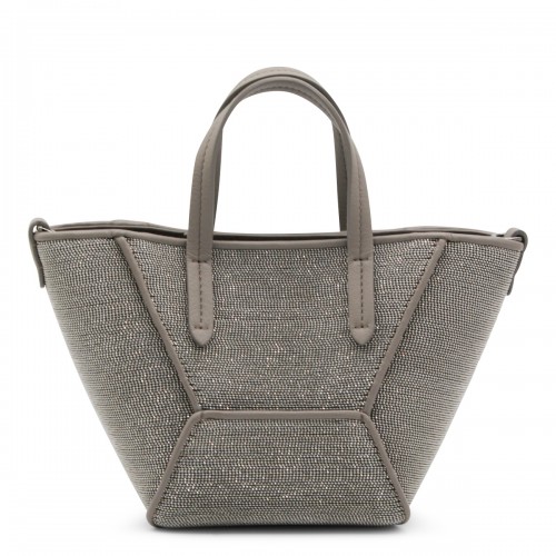 GREY LEATHER CROSSBODY BAG