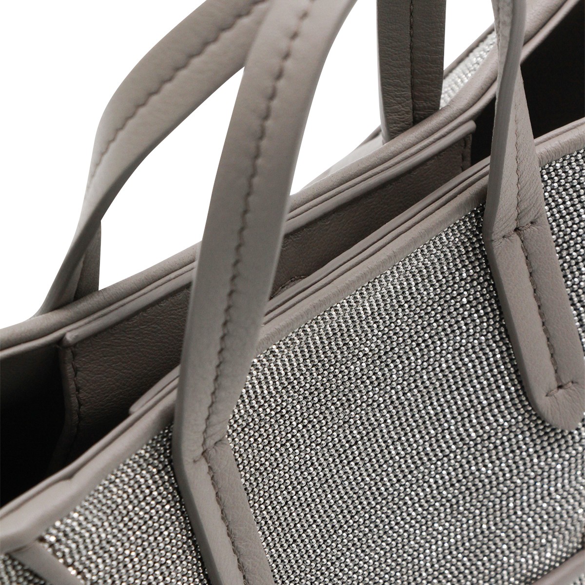 GREY LEATHER CROSSBODY BAG