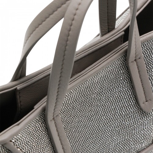GREY LEATHER CROSSBODY BAG