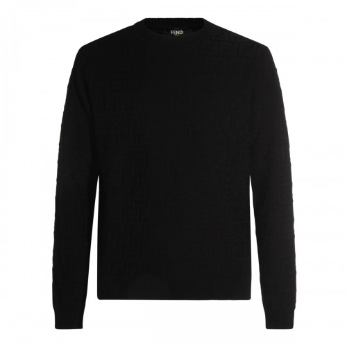 BLACK WOOL KNITWEAR