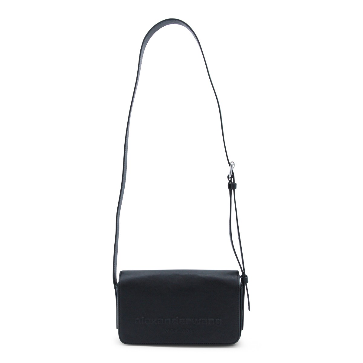 BLACK LEATHER SHOULDER BAG