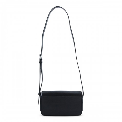 BLACK LEATHER SHOULDER BAG