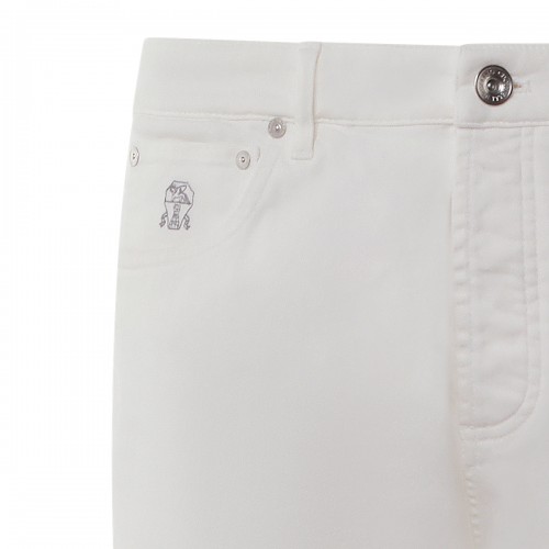 WHITE COTTON JEANS