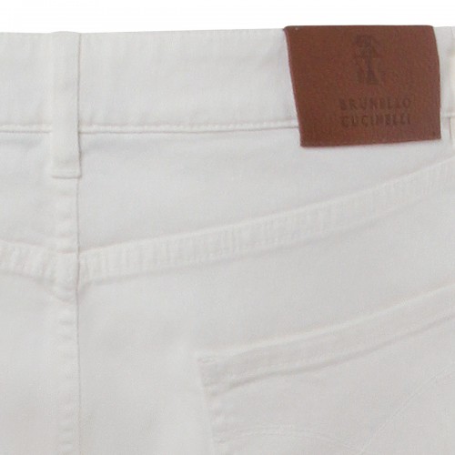 WHITE COTTON JEANS