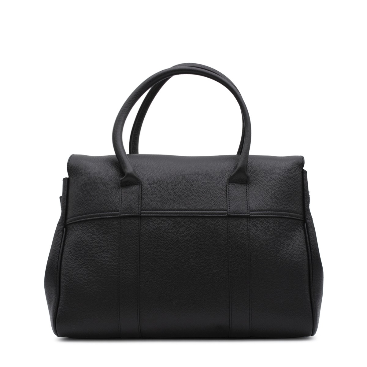 BLACK LEATHER BAYSWATER TOP HANDLE BAG