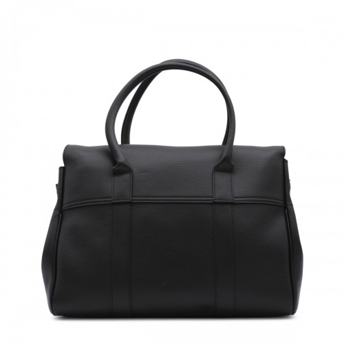BLACK LEATHER BAYSWATER TOP HANDLE BAG