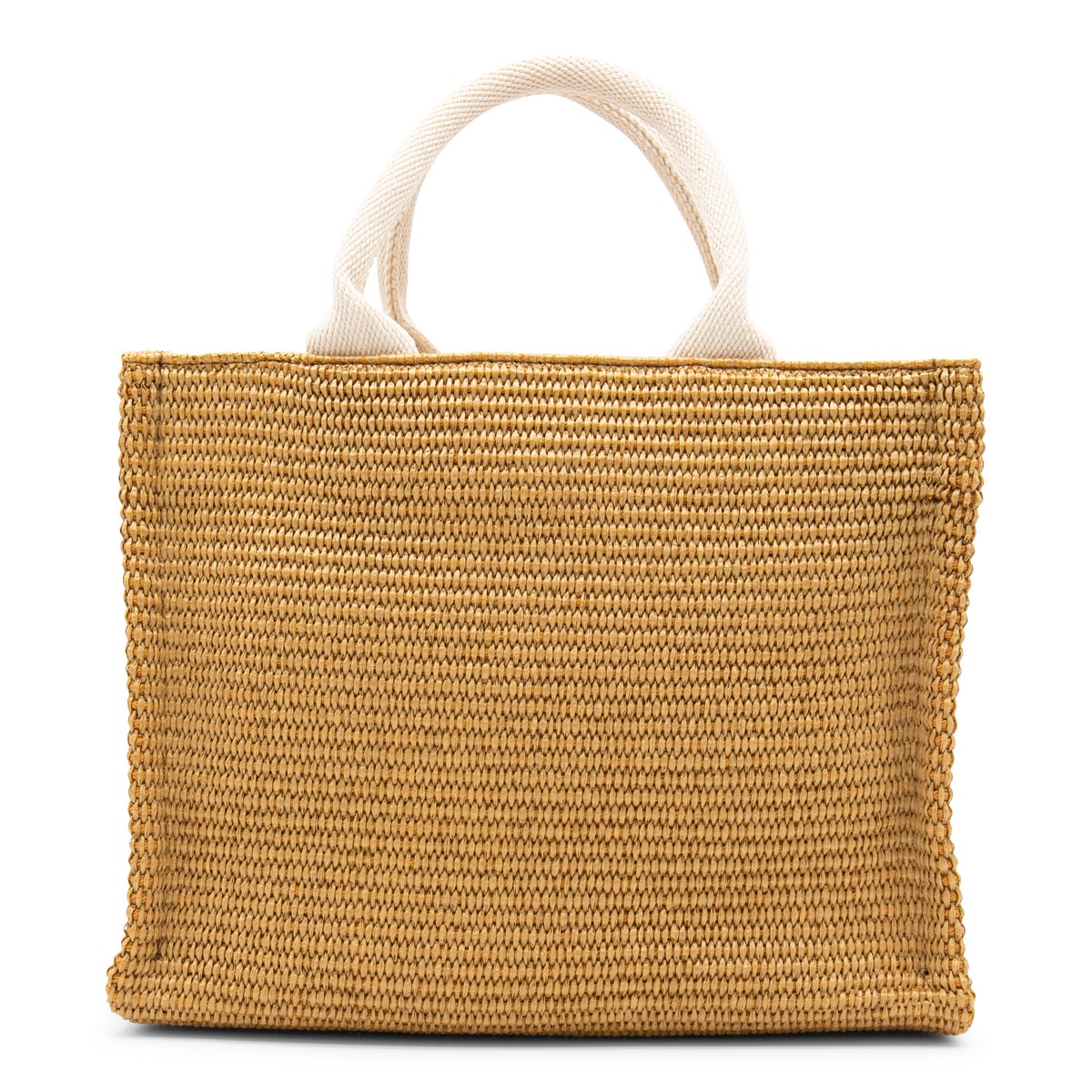BEIGE CANVAS TROPICALIA TOTE BAG