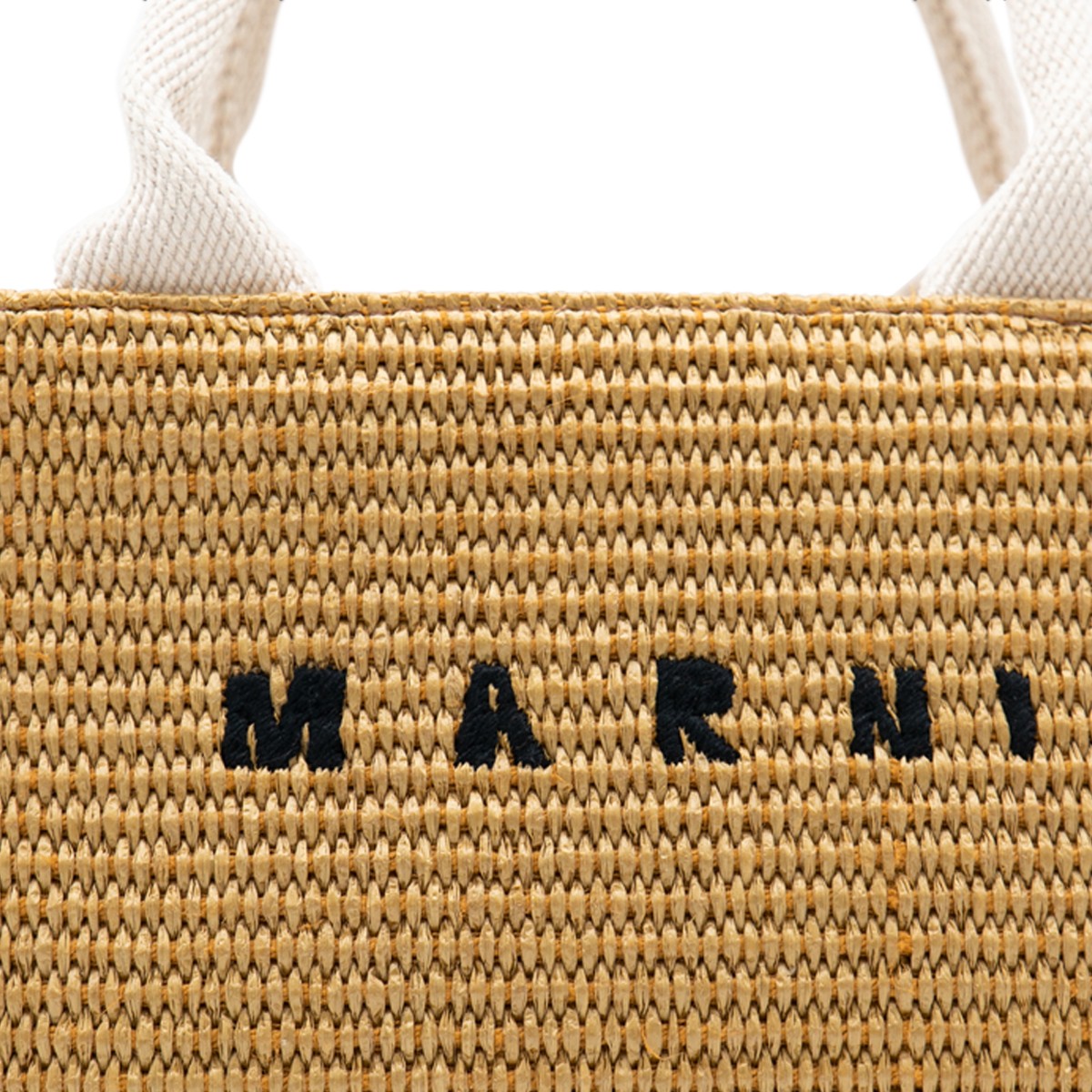BEIGE CANVAS TROPICALIA TOTE BAG