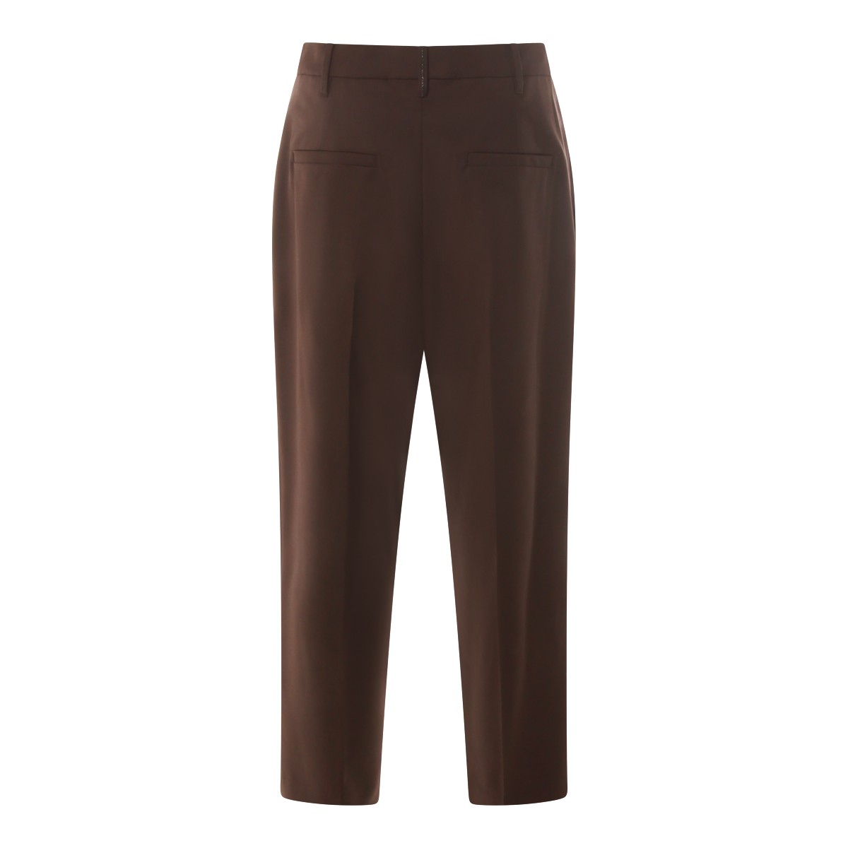 BROWN WOOLO BLEND PANTS