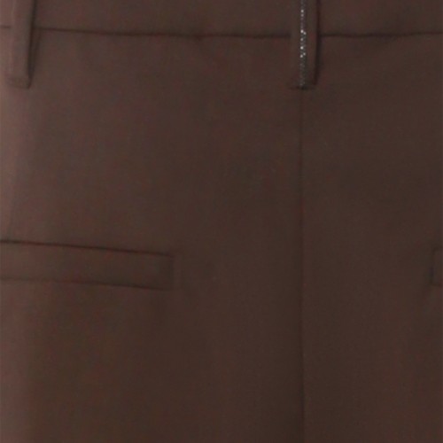 BROWN WOOLO BLEND PANTS