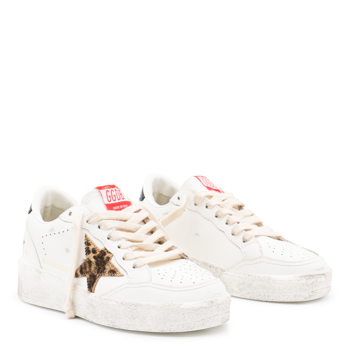 WHITE LEATHER BALLSTAR 2 SNEAKERS