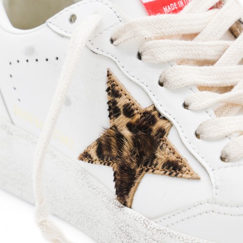 WHITE LEATHER BALLSTAR 2 SNEAKERS