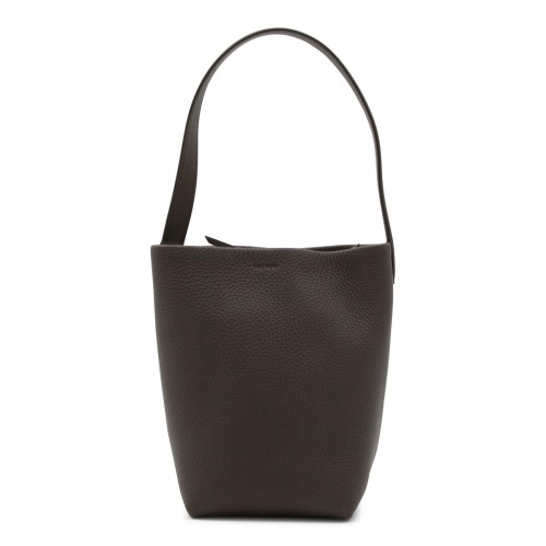 DEEP BROWN LEATHER TOTE
