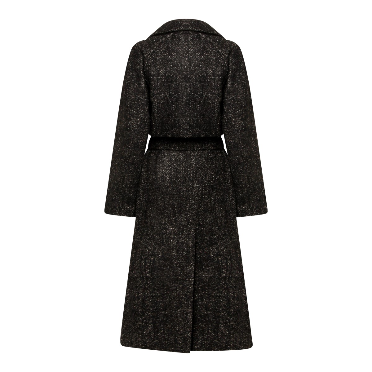 BLACK SILK MACARIA COAT