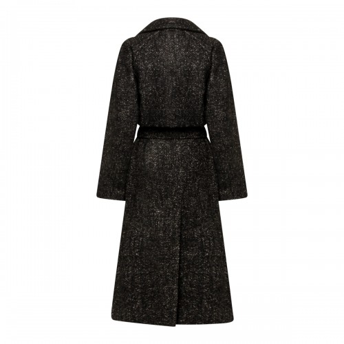 BLACK SILK MACARIA COAT