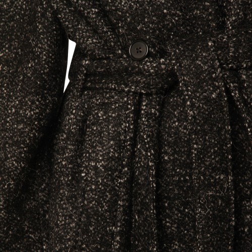 BLACK SILK MACARIA COAT
