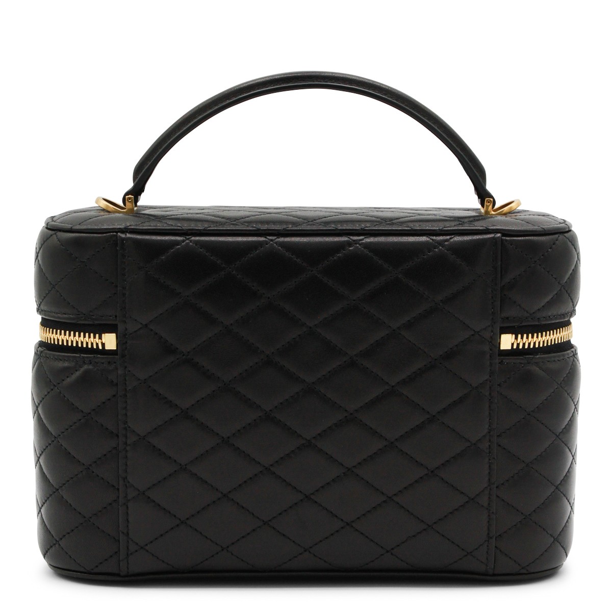 BLACK LEATHER YSL GABY VANITY L TOP...