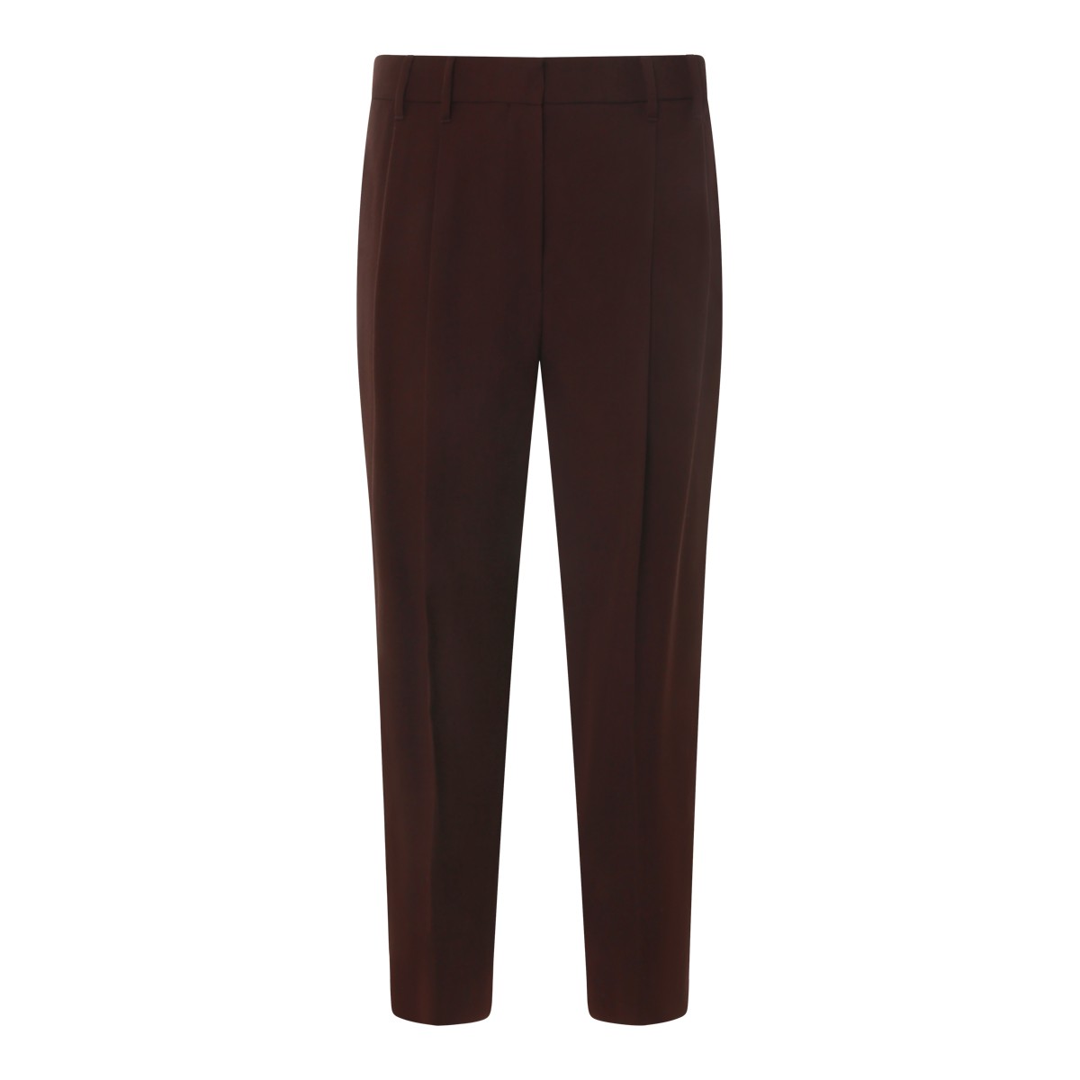 RED WINE WOOL PANTS