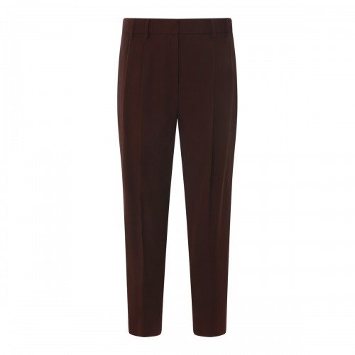 RED WINE WOOL PANTS