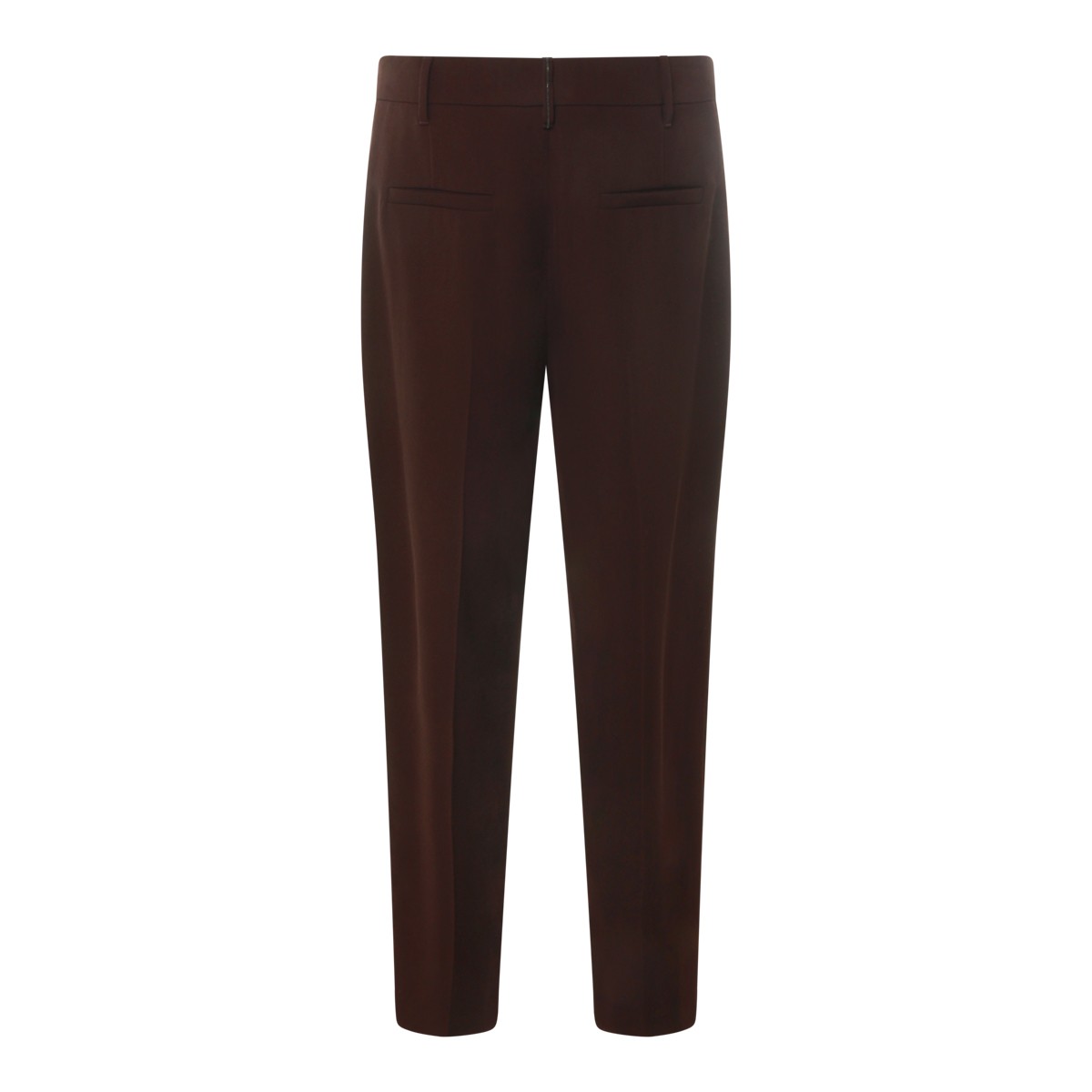RED WINE WOOL PANTS