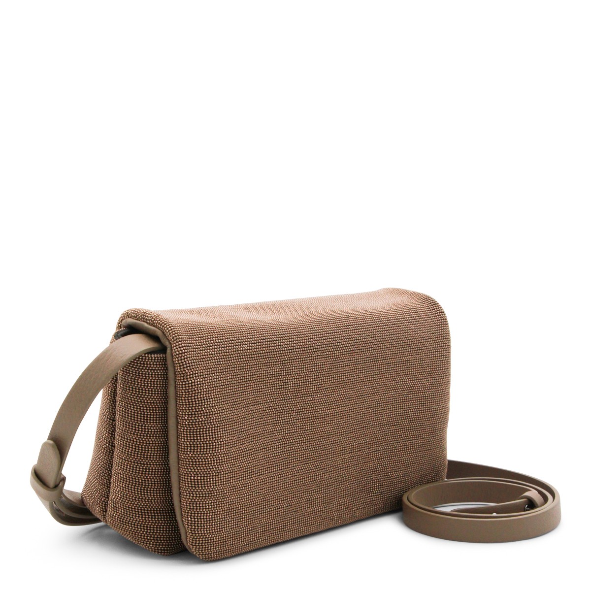 DARK BROWN LEATHER CROSSBODY BAG