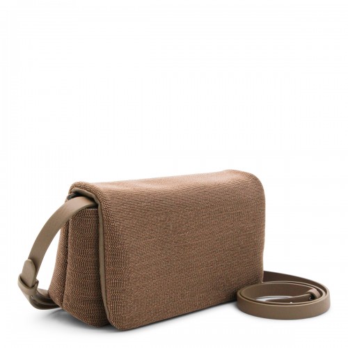 DARK BROWN LEATHER CROSSBODY BAG