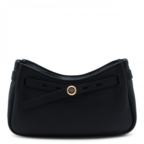 BLACK LEATHER CROSSBODY BAG