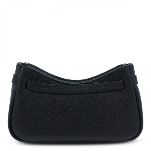 BLACK LEATHER CROSSBODY BAG
