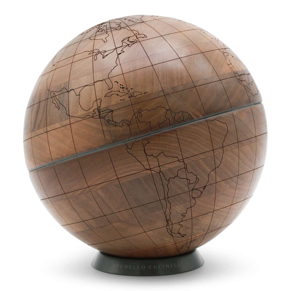 BROWN WOOD GLOBE