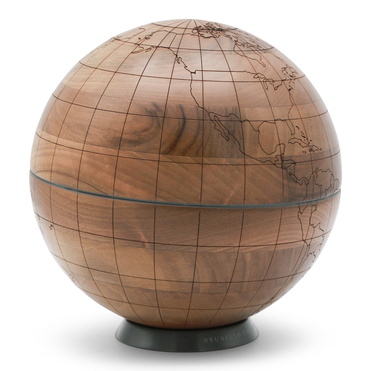 BROWN WOOD GLOBE