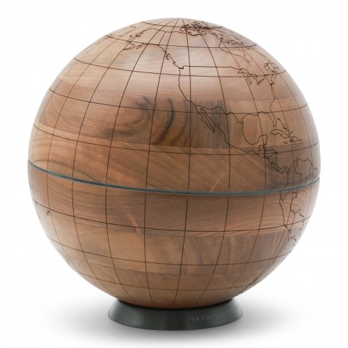 BROWN WOOD GLOBE