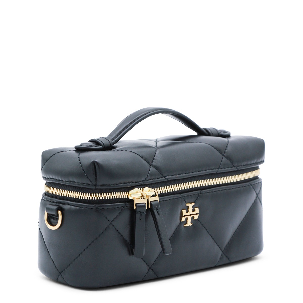 BLACK LEATHER CROSSBODY BAG