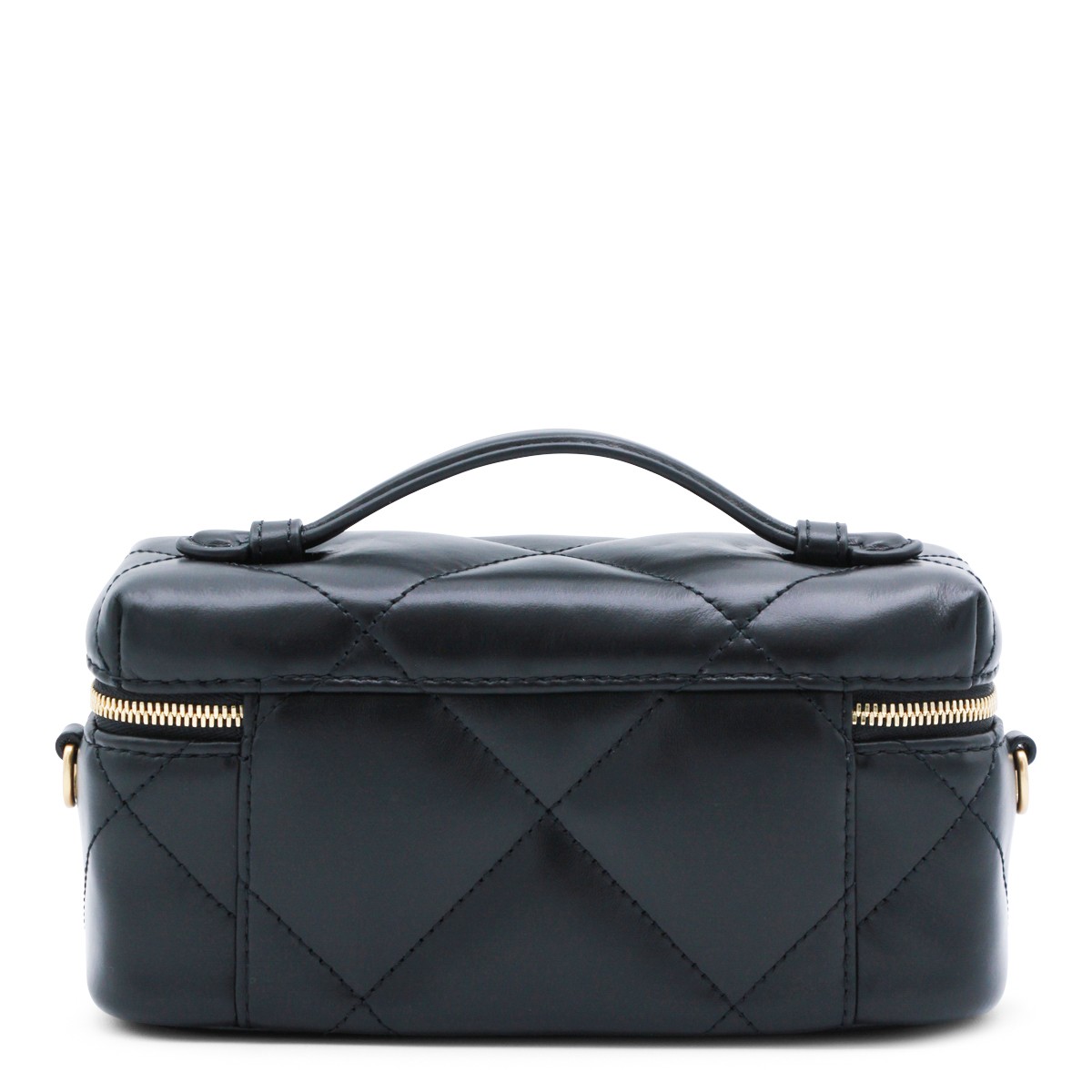 BLACK LEATHER CROSSBODY BAG